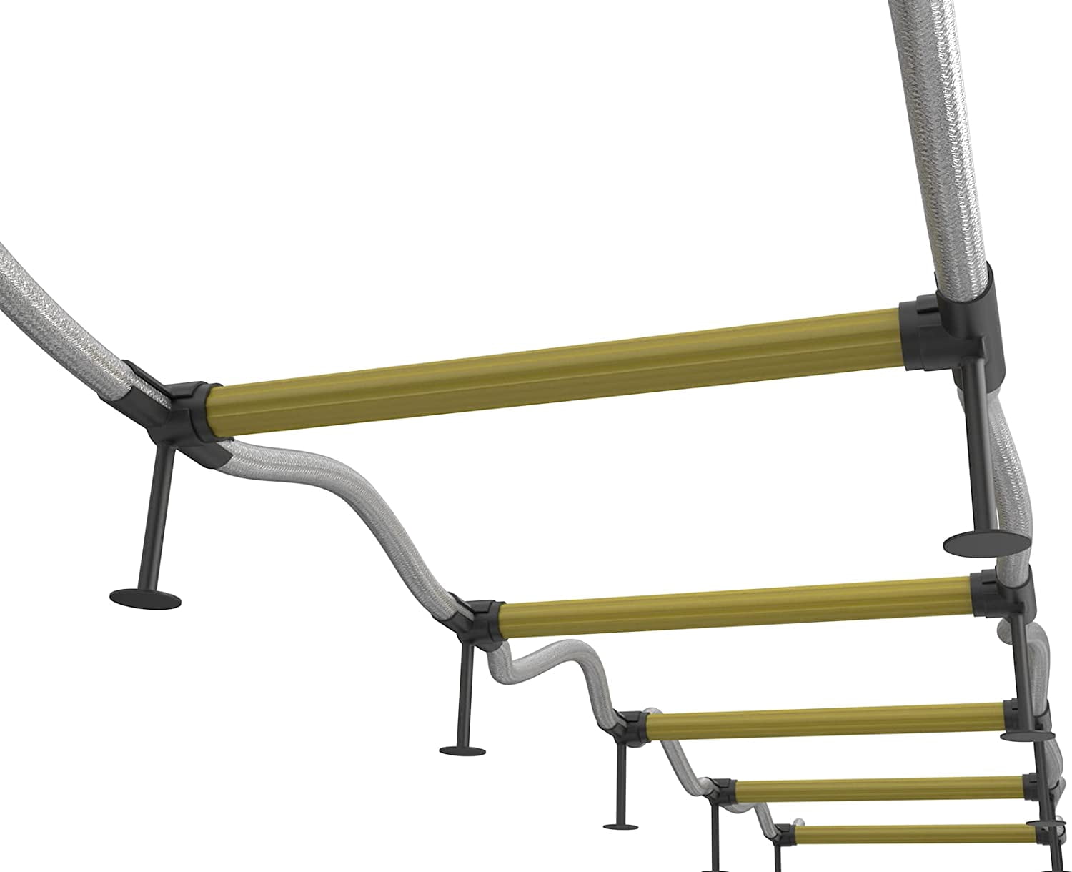 Rescue Rope Ladder 2 Storey 16ft Flame Resistant Safety Rope Ladder - Fast to Deploy & Easy to Use & Store - Compact - Weight Capacity up to 2000 lb - Emergency Ladder with Stand-Off Stabilizers
