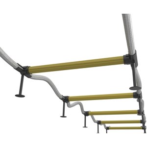 Rescue Rope Ladder 2 Storey 16ft Flame Resistant Safety Rope Ladder - Fast to Deploy & Easy to Use & Store - Compact - Weight Capacity up to 2000 lb - Emergency Ladder with Stand-Off Stabilizers