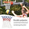 thumbnail image 3 of Filet de Basketball, Installation Facile Durable Rouge Blanc et Bleu Filet de Basketball de Remplacement pour Entraînement pour Écoles, 3 of 8