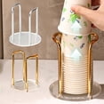 thumbnail image 1 of Birdeem Stainless Steel & Acrylic Paper Cup Dispenser – Countertop Organizer for 9-12Oz Disposable Cups | Party & Home Storage Rack, 1 of 7