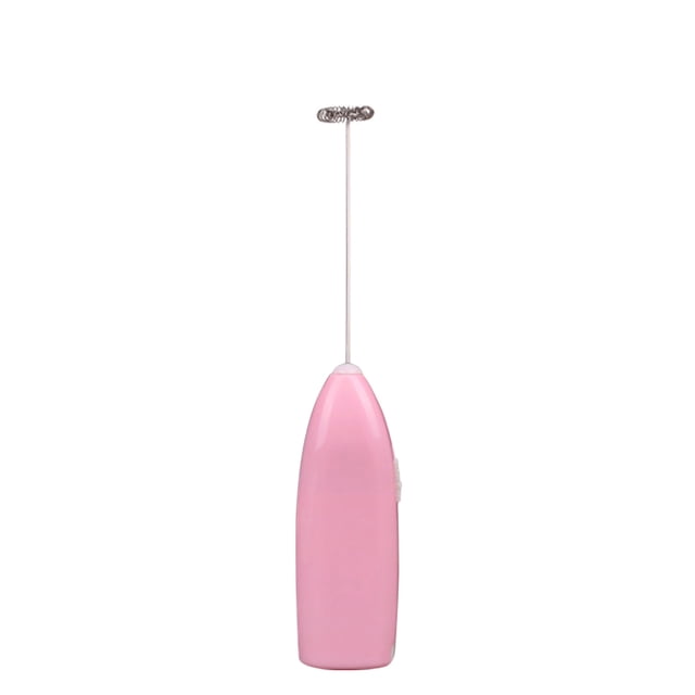 Electric Coffee Whisk Handheld Stainless Steel Foam Maker Milk Foamer Egg Mixer For Kitchen CookingPink