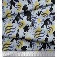 thumbnail image 3 of Soimoi Black Poly Georgette Fabric Leopard & Wild Animal Skin Print Sewing Fabric BTY 42 Inch Wide, 3 of 3