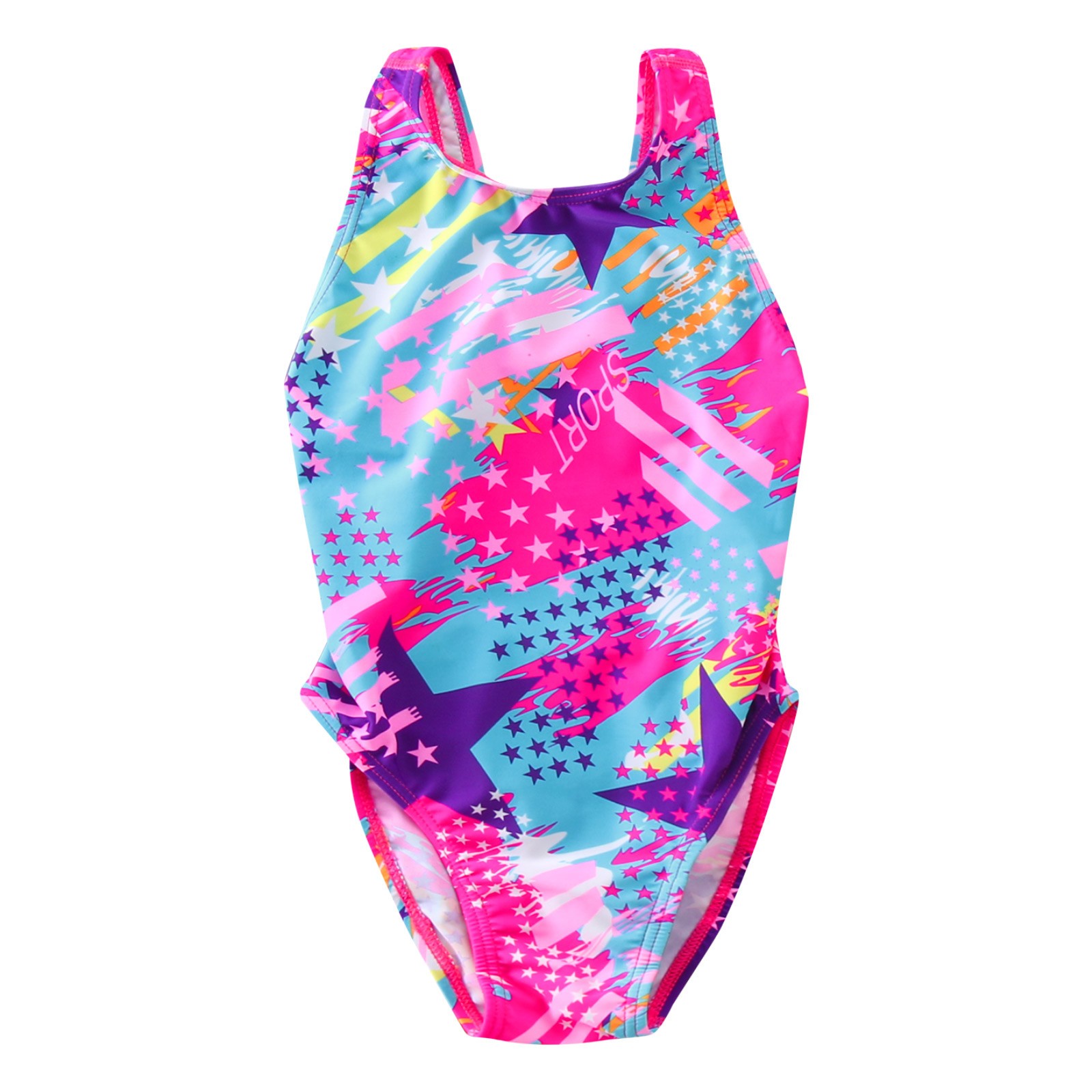 Hiiyo Teen Girls Quick Drying One-Piece Swimsuit Bathing Suit Swimwear