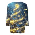 thumbnail image 5 of QIPOPIQ T-Shirts Décontractés pour Femmes Manches 3/4 Col Rond Tunique Mignonne Hauts Basiques Blouses Coupe Ample Chandail en Liquidation, 5 of 5