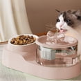 thumbnail image 1 of PEONAVET Plastics drinking water feeder Cats Bowl Two In One Drinking Water Cats Neck Protector Feeder Pet Automatic Circulating Live Water Dispenser, 1 of 6