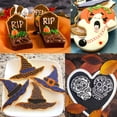 thumbnail image 3 of 7 Pieces/set Cake Molds Halloween 5 2 3 Stainless Steel Chocolate 5 2 3 Shapers Kitchen Cooking Baking Cookie Embossers, Type A, 3 of 7