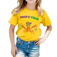 thumbnail image 1 of T-shirts à Col en V Filles T-Shirt à Manches Longues pour Enfants T-Shirt Décontracté Imprimé à Col Rond à Manches Courtes pour Filles T-Shirt Chemise Décontractée, 1 of 5