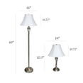 thumbnail image 4 of Elegant Designs Antique Brass Three Pack Lamp Set (2 Table Lamps, 1 Floor Lamp), 4 of 9