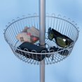 thumbnail image 3 of Household Essentials 2197-1 Floor to Ceiling Adjustable 6-Tier Revolving Shoe Rack with Basket - Silver, 3 of 4