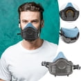 thumbnail image 2 of YFGEFTR Masque Demi-Visage Antipoussière, Couvre-Visage Protecteur Réutilisable, Conception Respirante, Convient à la Peinture et à la Protection sur Chantier, 2 of 8