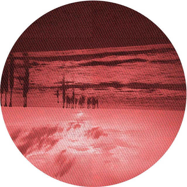 Ahgly Company Tapis Rond Lavable en Machine Intérieur Transitionnel Rouge Canneberge, 6 Pieds Rond