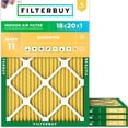 thumbnail image 1 of Filterbuy 18x20x1 MERV 11 Pleated HVAC AC Furnace Air Filters (4-Pack), 1 of 9