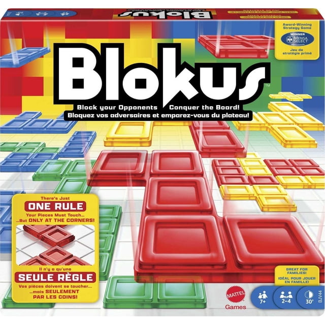 Blokus Strategy Family Board Game for Kids & Adults with Colorblind Accessible Pieces & One Rule