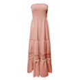 thumbnail image 5 of Cathalem 2024 Robe Mini Sans Manches d'Été pour Femme, Robe Débardeur Évasée d'Été, Rouge Melon D\'eau L, 5 of 5
