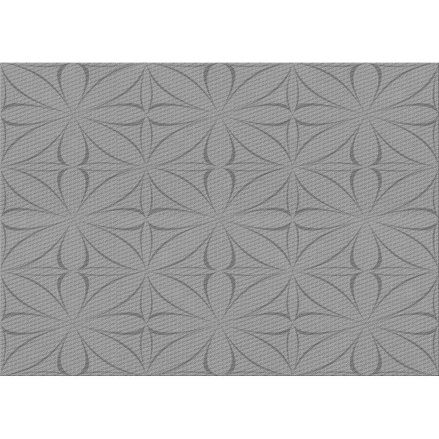 Ahgly Company Machine Washable Indoor Rectangle Transitional Platinum Gray Area Rugs, 4' x 6'