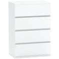 thumbnail image 1 of HOMCOM Commode de Chambre, Commode à 4 Tiroirs pour Chambre, Blanc, 1 of 10