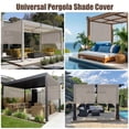 thumbnail image 4 of 6x17 Ft Pergola Shade Cover Replacement Canopy Panel with Rod Pocket Outdoor, 4 of 9