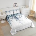 thumbnail image 4 of Erosebridal Ensemble de Literie Chic Feuille, Couette Simple Botanique Tropicale, Décor Eucalyptus, Microfibre 2 Pcs, 4 of 8