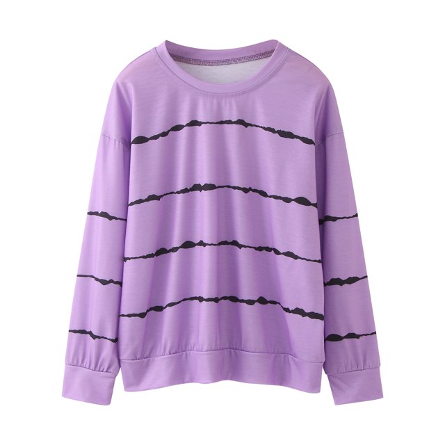 Kcodviy Enfants Tout-Petits Bébés Filles Tout-Petit Fille Camisole Printemps Automne Rayé Long T-Shirts Unis pour Enfants Manche Chandail à Capuchon Chandail Vêtements