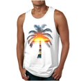 thumbnail image 2 of JDQJBZ Débardeurs Style Homme Couleur Unie Col Ras du Cou Sans Manches, 2 of 5