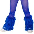 thumbnail image 2 of Diconna Girl's Faux Fur Leg Warmers Solid Color Soft Cozy Fuzzy Boot Cuff Cover Party Costumes, 2 of 5