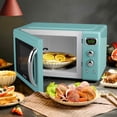 thumbnail image 4 of Costway Four à Micro-Ondes Rétro Compact de Comptoir 0,9 Pi3 900 W 8 Réglages de Cuisson Vert, 4 of 10