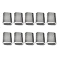 thumbnail image 2 of DYNWAVECA 10 Pieces Aluminum Cable Sleeves Single Hole Ferrules Crimping Loop Oval Wire Rope 3mm to 10mm - 8mm, 2 of 7