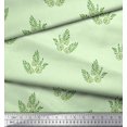 thumbnail image 3 of Soimoi Poly Georgette Fabric Leaves & Floral Block Print Fabric by The Yard 52 Inch Wide, 3 of 3