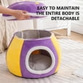 thumbnail image 4 of Pet Indoor Cozy Cat Bed With Detachable Cushion For Small And General Use In Home Or Area, 4 of 6