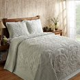 thumbnail image 1 of Better Trends Ashton Collection Is Super Soft And Light Weight In Medallion Design 100 Pecent Cotton Tufted Unique Luxurious Machine Washable Tumble Dry, Queen Bedspread, Sage, 1 of 3