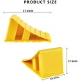 thumbnail image 2 of 2 PCS Wheel Chocks, Non Slip Base, Suitable for Most Tyre Sizes, Safety Wheel Chocks for Travel Trailers RV Accessories Truck Car, Lightweight, Helps Keep Your Vehicle in Place(Yellow), 2 of 5