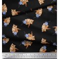 thumbnail image 3 of Soimoi Cotton Cambric Fabric Wool & Cat Animal Print Fabric by Yard 42 Inch Wide, 3 of 3