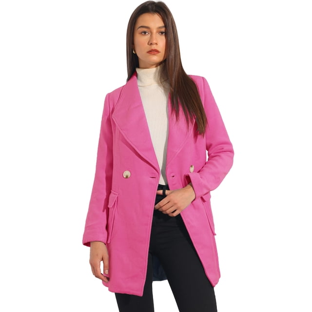 INSPIRE CHIC Trench-Coat Long à Col Châle Ceinturé pour Femmes Turquoise L