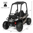 thumbnail image 2 of Gymax 12V Batter Powered Kids Ride on Car UTV Truck w/ Remote Control Music MP3 Black, 2 of 10