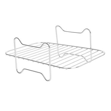 Lipstore Support de Friteuse à Air Chaud en Métal Accessoires de Friteuse à Air pour Légumes Biscuits Déjeuner Grille Rectangulaire