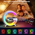 thumbnail image 4 of Wadan Mini Chargeur de Haut-Parleur Sans Fil Intelligent Rapide en Forme de g, 10 Types d'Effets Lumineux, Lampe Veilleuse, Machine Sonore Réveil Lumineux Réveils avec Alarme Audio Bluetooth, 4 of 8