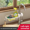 thumbnail image 2 of Robinet de Lavabo de Salle de Bain, Support de Rangement pour Robinet en Aluminium Réglable, Éponge de Cuisine, Robinets d'Évier de Cuisine, 2 of 2