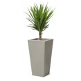 thumbnail image 4 of Step2 Tremont Concrete Square Plastic Tapered Indoor and Outdoor Tall Planter, 4 of 4
