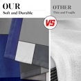 thumbnail image 3 of Navy Blue Geometric Kitchen Curtains Checkered Window Curtains and Valances Set 36 Inch, Black Grey White Short Tier Curtain for Kitchen, Modern Abstract Small Kitchen Decor, 3 of 5