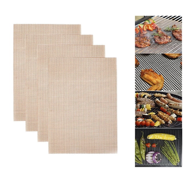 Dvkptbk Grill Holder Bbq Grill Net Rectangle Mesh Non-Stick Meat Oven Grill Kitchen Gadgets