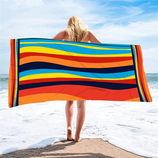 Cute Beach Towel Multi-Color Stripe Beach & Pool Towel Colored