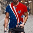 thumbnail image 2 of RKSTN Shirts Mens Manches Courtes Mode Manches Courtes Col Rond Imprimé T-Shirt Tops Blouse Hawaiian Shirts for Men, 2 of 5
