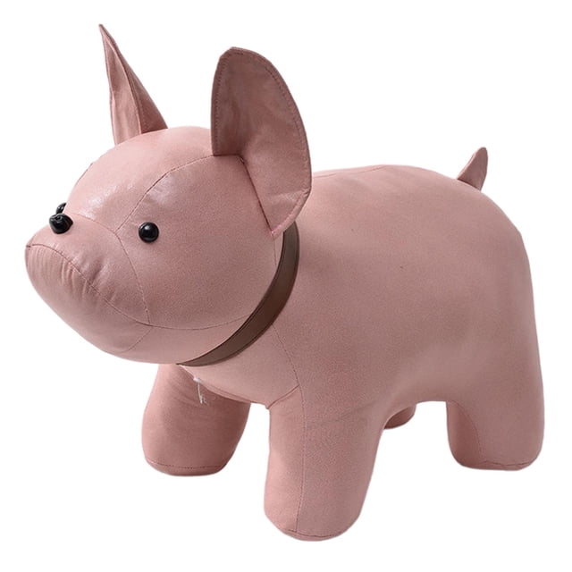 Sofa Tea Stool Cartoon Bench Ottoman Stool for Bedroom Entryway Living pink and dog