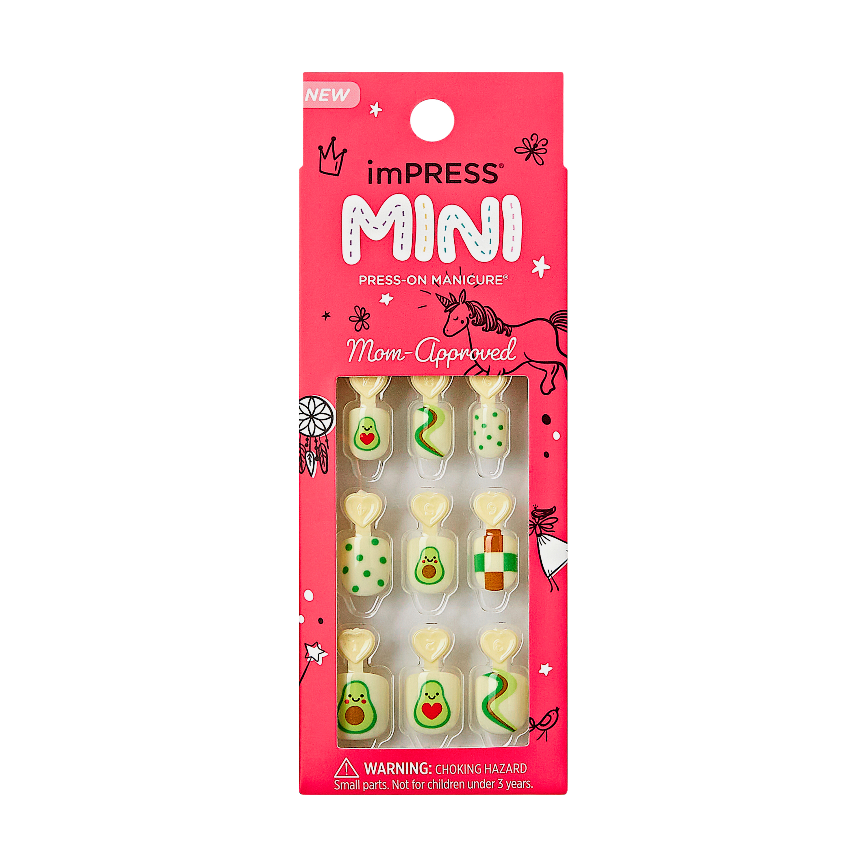 imPRESS Mini, Ongles Autocollants, Avocat, Squoval Court