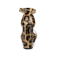 thumbnail image 2 of BLISSFUL STEP Women's Printed Clear Platform Block Heels Sandals Leopard Print 9, 2 of 8