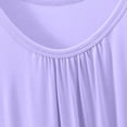thumbnail image 4 of Elvqul Pyjama Sans Manches pour Femmes Nuisette Violette pour Femmes Pyjama Uni pour Femmes Grande Taille, 4 of 5