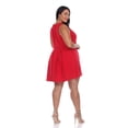 thumbnail image 4 of White Mark Women's Crystal Skater Dress, 4 of 6