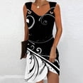 thumbnail image 2 of Penkiiy Robes de Printemps pour Femmes 2024 Décontractées Imprimées Amples Sans Manches Couleur Unie Col Rond Tempérament Élégantes Robes Dos Nu S Multicolore, 2 of 5
