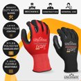 thumbnail image 2 of LINCONSON Lot de 12 Gants de Travail de Mécanicien de Construction Safety Performance Series (Grand, Noir et Rouge), 2 of 7
