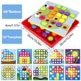 thumbnail image 3 of MesaSe Kids Educative Button Pegboard DIY Button Art Toy Creativity Development DIY Pegboard Puzzles Set for Boys & Girls, 3 of 9